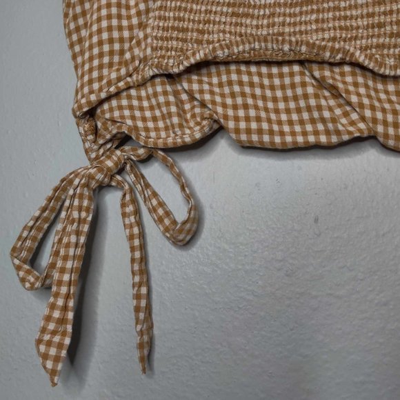 Gingham Aeropostale Fake Wrap Crop Top - Picture 3 of 4